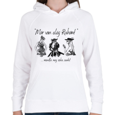 PRINTFASHION Már van elég ruhám! - Női kapucnis pulóver - Fehér női pulóver, kardigán