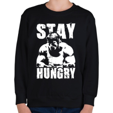 PRINTFASHION Maradj éhen! - Gyerek pulóver - Fekete gyerek pulóver, kardigán