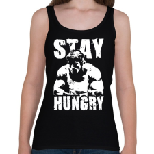 PRINTFASHION Maradj éhen! - Női atléta - Fekete női trikó