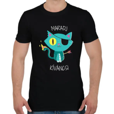 PRINTFASHION Maradj kíváncsi - Férfi póló - Fekete