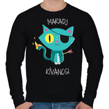 PRINTFASHION Maradj kíváncsi - Férfi pulóver - Fekete férfi pulóver, kardigán