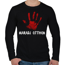 PRINTFASHION Maradj otthon - Férfi hosszú ujjú póló - Fekete