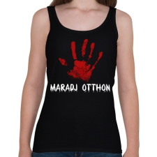 PRINTFASHION Maradj otthon - Női atléta - Fekete női trikó