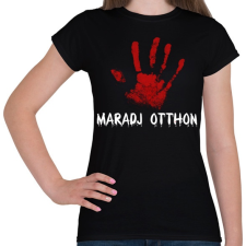 PRINTFASHION Maradj otthon - Női póló - Fekete női póló