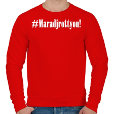 PRINTFASHION Maradj rottyon! - Férfi pulóver - Piros férfi pulóver, kardigán