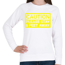 PRINTFASHION Maradj távol!  - Női pulóver - Fehér női pulóver, kardigán
