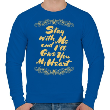 PRINTFASHION Maradj velem - Férfi pulóver - Királykék férfi pulóver, kardigán