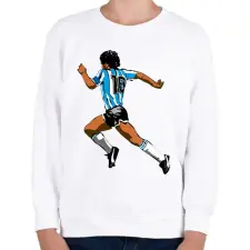 PRINTFASHION Maradona - Gyerek pulóver - Fehér gyerek pulóver, kardigán