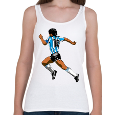 PRINTFASHION Maradona - Női atléta - Fehér női trikó