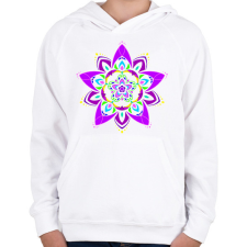 PRINTFASHION Marcipán mandala - Gyerek kapucnis pulóver - Fehér gyerek pulóver, kardigán