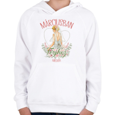 PRINTFASHION Márciusban férjhez megyek - Gyerek kapucnis pulóver - Fehér gyerek pulóver, kardigán
