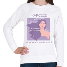 PRINTFASHION Márciusi lány vagyok2 - Női pulóver - Fehér női pulóver, kardigán