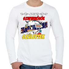 PRINTFASHION Márciusi szuperhős - Férfi hosszú ujjú póló - Fehér férfi póló