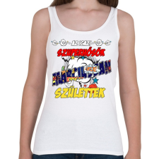 PRINTFASHION Márciusi szuperhős - Női atléta - Fehér női trikó