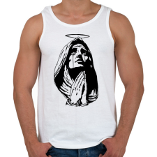 PRINTFASHION Maria - Férfi atléta - Fehér atléta, trikó