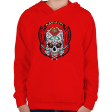 PRINTFASHION Mariachi - Gyerek kapucnis pulóver - Piros