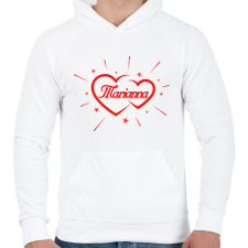 PRINTFASHION Marianna - Férfi kapucnis pulóver - Fehér férfi pulóver, kardigán