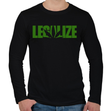 PRINTFASHION Marihuana legalizálás - Férfi hosszú ujjú póló - Fekete férfi póló