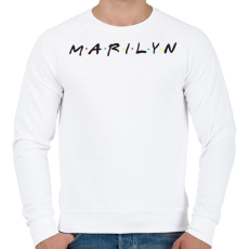 PRINTFASHION Marilyn - Férfi pulóver - Fehér