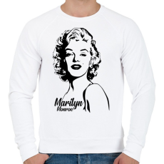 PRINTFASHION Marilyn Monroe - Férfi pulóver - Fehér