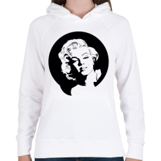 PRINTFASHION marilyn monroe - Női kapucnis pulóver - Fehér