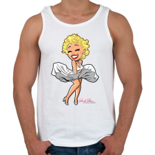PRINTFASHION marilyn-monroe-png-2300195 - Férfi atléta - Fehér atléta, trikó