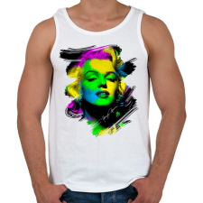 PRINTFASHION marilyn-monroe-png - Férfi atléta - Fehér atléta, trikó
