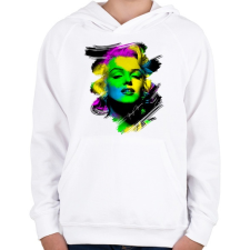 PRINTFASHION marilyn-monroe-png - Gyerek kapucnis pulóver - Fehér gyerek pulóver, kardigán