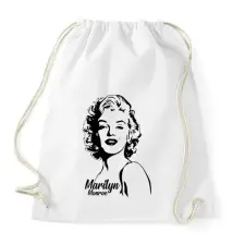 PRINTFASHION Marilyn Monroe - Sportzsák, Tornazsák - Fehér tornazsák