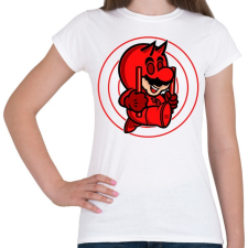 PRINTFASHION Mario devil - Női póló - Fehér női póló