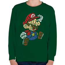 PRINTFASHION Mario - Gyerek pulóver - Sötétzöld gyerek pulóver, kardigán
