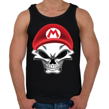 PRINTFASHION Mario koponya - Férfi atléta - Fekete atléta, trikó