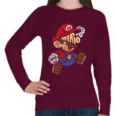 PRINTFASHION Mario - Női pulóver - Bordó
