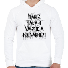 PRINTFASHION Máris fáradt vagyok a holnaphoz - Férfi kapucnis pulóver - Fehér