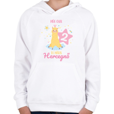 PRINTFASHION Máris hercegnő - Számmal - Gyerek kapucnis pulóver - Fehér gyerek pulóver, kardigán