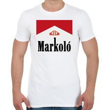 PRINTFASHION Markoló - Marlboro meme - Férfi póló - Fehér férfi póló