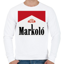 PRINTFASHION Markoló - Marlboro meme - Férfi pulóver - Fehér férfi pulóver, kardigán