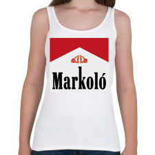PRINTFASHION Markoló - Marlboro meme - Női atléta - Fehér női trikó