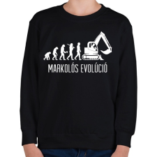 PRINTFASHION Markolós evolúció - Gyerek pulóver - Fekete gyerek pulóver, kardigán