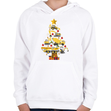 PRINTFASHION Markolós karácsonyfa - Gyerek kapucnis pulóver - Fehér gyerek pulóver, kardigán