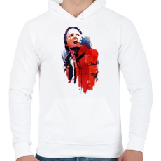 PRINTFASHION Marty - Férfi kapucnis pulóver - Fehér