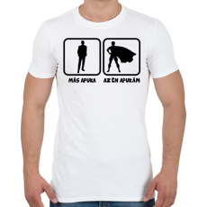 PRINTFASHION Más apuka vs Az én apukám - Férfi póló - Fehér