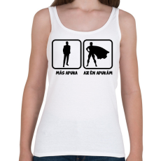 PRINTFASHION Más apuka vs Az én apukám - Női atléta - Fehér