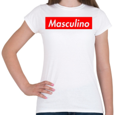 PRINTFASHION Masculino logo - Női póló - Fehér női póló