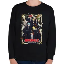 PRINTFASHION Mashle - Gyerek pulóver - Fekete gyerek pulóver, kardigán