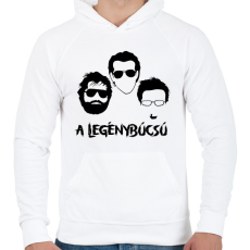 PRINTFASHION Másnaposok legénybúcsú - Férfi kapucnis pulóver - Fehér