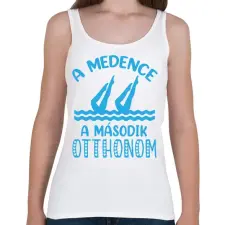 PRINTFASHION Második otthon - Női atléta - Fehér női trikó