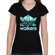 PRINTFASHION Mások - Walkers - Női V-nyakú póló - Fekete női póló