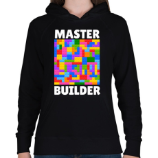 PRINTFASHION Master Builder - Női kapucnis pulóver - Fekete
