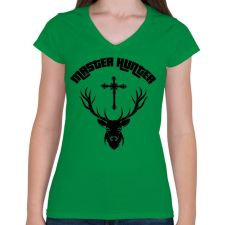 PRINTFASHION MASTER HUNTER - Női V-nyakú póló - Zöld női póló